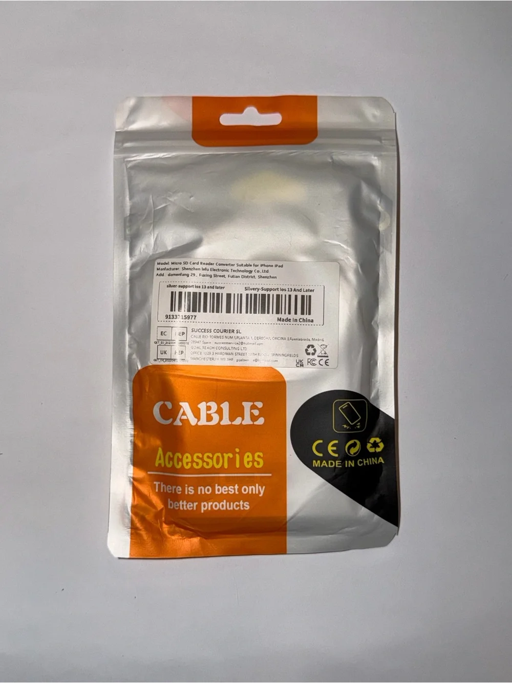 Lightning to Micro SD Adapter